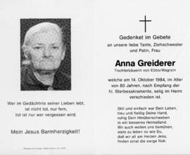 Anna Greiderer Tischler Wagrain 14 10 1984