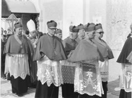 Begräbnis Prälat Sebastian Achorner Bischof mit Domkapitel 25 04 1978