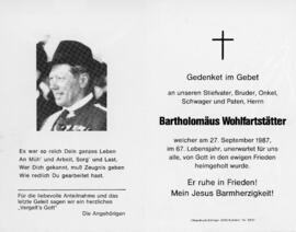 Bartholomäus Wohlfartstätter 27 09 1987