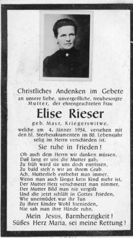 Elise Rieser geb Mayr 04 01 1954