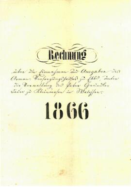 Jahresrechnung Altersheim Ebbs 1852 und 1866 sowie andere Dokumente Altersheim Ebbs
