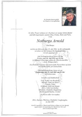 Notburga Arnold Hödl 18 07 2001