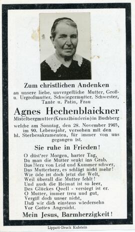 Agnes Hechenblaickner Mistelberg 28 11 1965