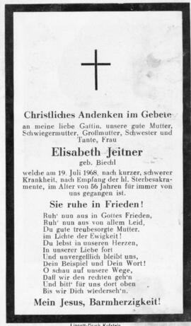 Elisabeth Jeitner geb Biechl 19 07 1968
