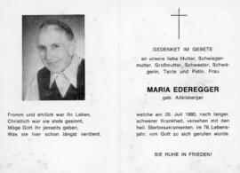 Maria Ederegger geb Adelsberger 28 07 1980