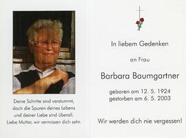 Barbara Baumgartner 06 05 2003