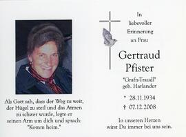 Gertraud Pfister geb Harlander Graf 07 12 2008