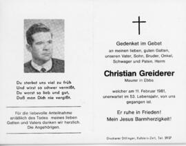 Christian Greiderer 11 02 1981