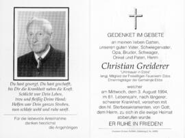 Christian Greiderer Uhln 134