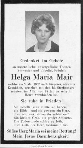 Helga Maria Mair 05 05 1962