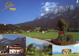 Postkarte Ebbs verschiedene Motive Wegkreuz Saliterergassse ca 2003