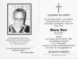 Maria Auer geb Kronbichler Metzger 26 01 1990