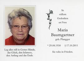 Maria Baumgartner geb Plangger 17 10 2011