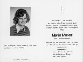 Maria Mayer geb Schelchshorn 16 10 1980