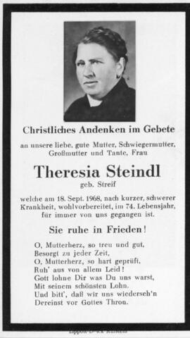 Theresia Steindl geb Streif 18 09 1968