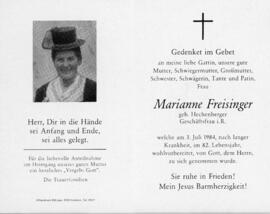 Marianne Freisinger geb Hechenberger 03 07 1984