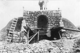 Wasserleitung Bau Wasserbasein auf der Frei 1928