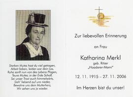 Katharina Merkl geb Ritzer Haiderer 22 11 2006