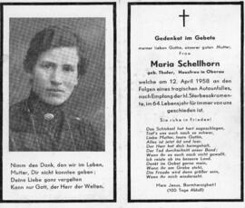 Maria Schellhorn geb Thaler Oberau 12 04 1958