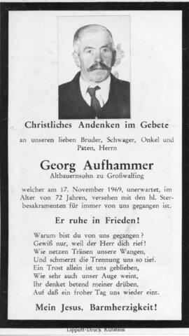 Georg Aufhammer Großwolfing 17 11 1969
