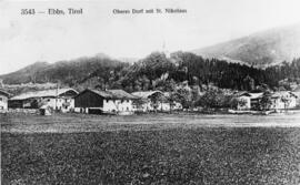 Ebbs Postkarte Oberes Dorf mit St Nikolaus um 1920