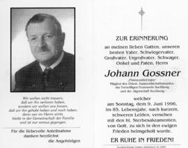 Johann Gossner Pfannstiel 156