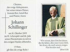 Pfarrer Johann Schillinger 16 10 2005