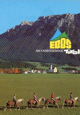 Ebbs Werbeplakat mit Haflinger 1980