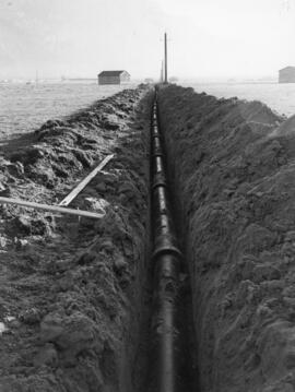 Wasserleitung Bau 300er Leitung Tiefbrunnen Eichelwang nach Ebbs Nov 1977