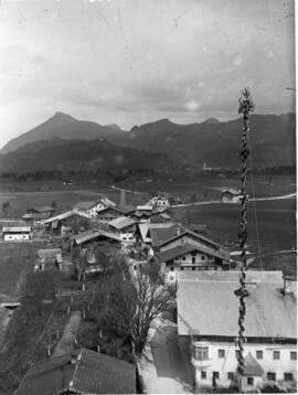 Ansicht Ebbs Unteres Dorf von Kirchturm aus ca 1955