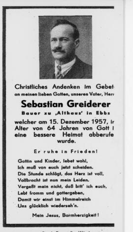 Sebastian Greiderer Althaus 15 12 1957