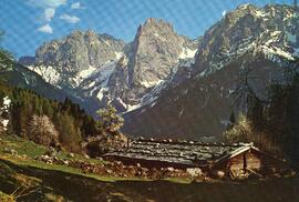 Postkarte  10 Ebbs Kaisergebirge Almhütte Blick zum Wildenkaiser