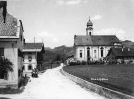 Postkarte Ebbs Postwirt Richtung Kirche ca 1910