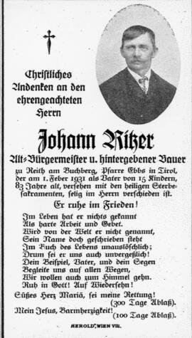 Johann Ritzer Reit 01 02 1931