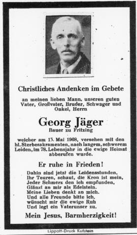 Georg Jäger Fritzing 13 05 1968