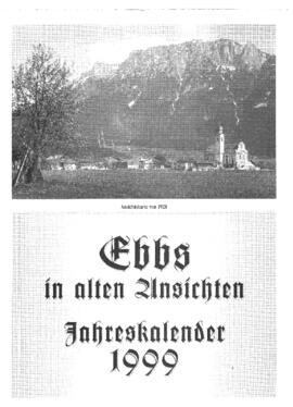 1999 Kalender Ebbs alte Fotos von Georg Anker