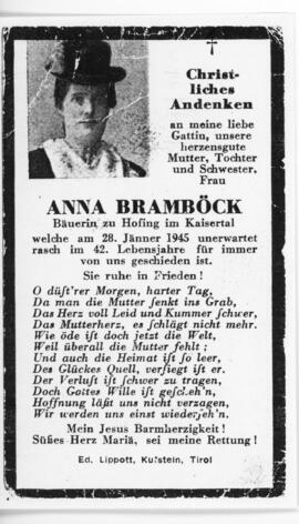 Anna Bramböck Hofing 28 01 1945