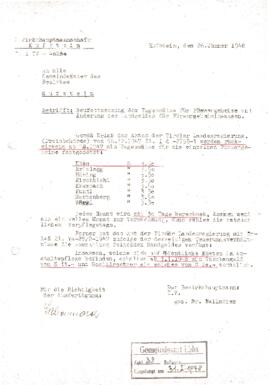 Tagsätze Altersheim bezirksweit mit 3,50 Schilling festgesetzt 1948