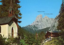 Postkarte Ebbs Hinterbärenbad mit Bergspitzen