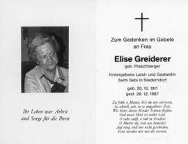 Elise Greiderer geb Praschberger Sebi 29 12 1987