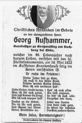 Georg Aufhammer Großwolfing 19 05 1922