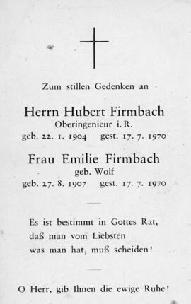 Emilie Firmbach geb Wolf 17 07 1970