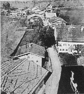 Ebbs Unteres Dorf vom Kirchturm aus um 1900