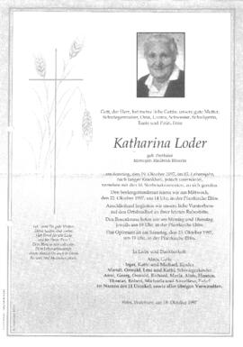 Katharina Loder geb Perthaler Rießböck 19 10 1997