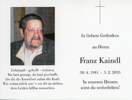 Franz Kaindl 03 02 2015
