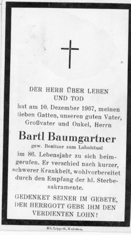 Bartl Baumgartner Lahnhäusl 10 12 1967