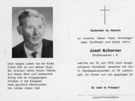 Josef Achorner 16 07 1978