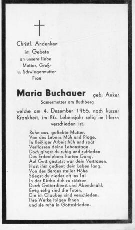 Maria Buchauer geb Anker Samer Buchberg 04 12 1965