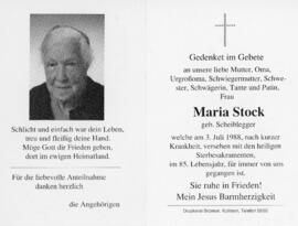 Maria Stock geb Scheiblegger 03 07 1988