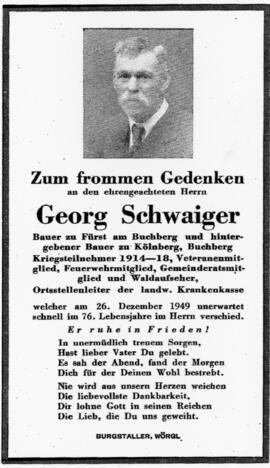 Georg Schwaiger Köllnberg 26 12 1949